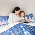 thumbnail image 5 of jejeloiu Cartoon Christmas Tree Bedding Comforter Set,Merry Xmas Twin Comforter Sets,Blue Pink White Bedding Set For Girls Boys,Reathable Home Decor Reversible,2-Piece, 5 of 8