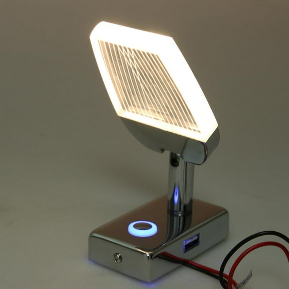 Lámpara de Pared de lámpara de Lectura Giratoria de 12 / 24V con Interruptor Táctil Regulable para , Barco, RV, Autocaravana, C shamjiam Luz de lectura LED marina