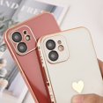 thumbnail image 4 of Funda de teléfono con estampado de corazones para iPhone 11, color blanco, TPU brillante, 4 of 4