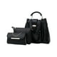 thumbnail image 1 of Jumpingount Bolso de mano elegante de 3 piezas para mujer, bolsos elegantes y llamativos para mujer, bolsos de mano para mujer Bolsas de mensajero y de hombro negro, 1 of 6