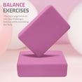 thumbnail image 2 of biguphate 9'' Sturdy Foam Yoga Block, Pink, 2 Pack, 2 of 8