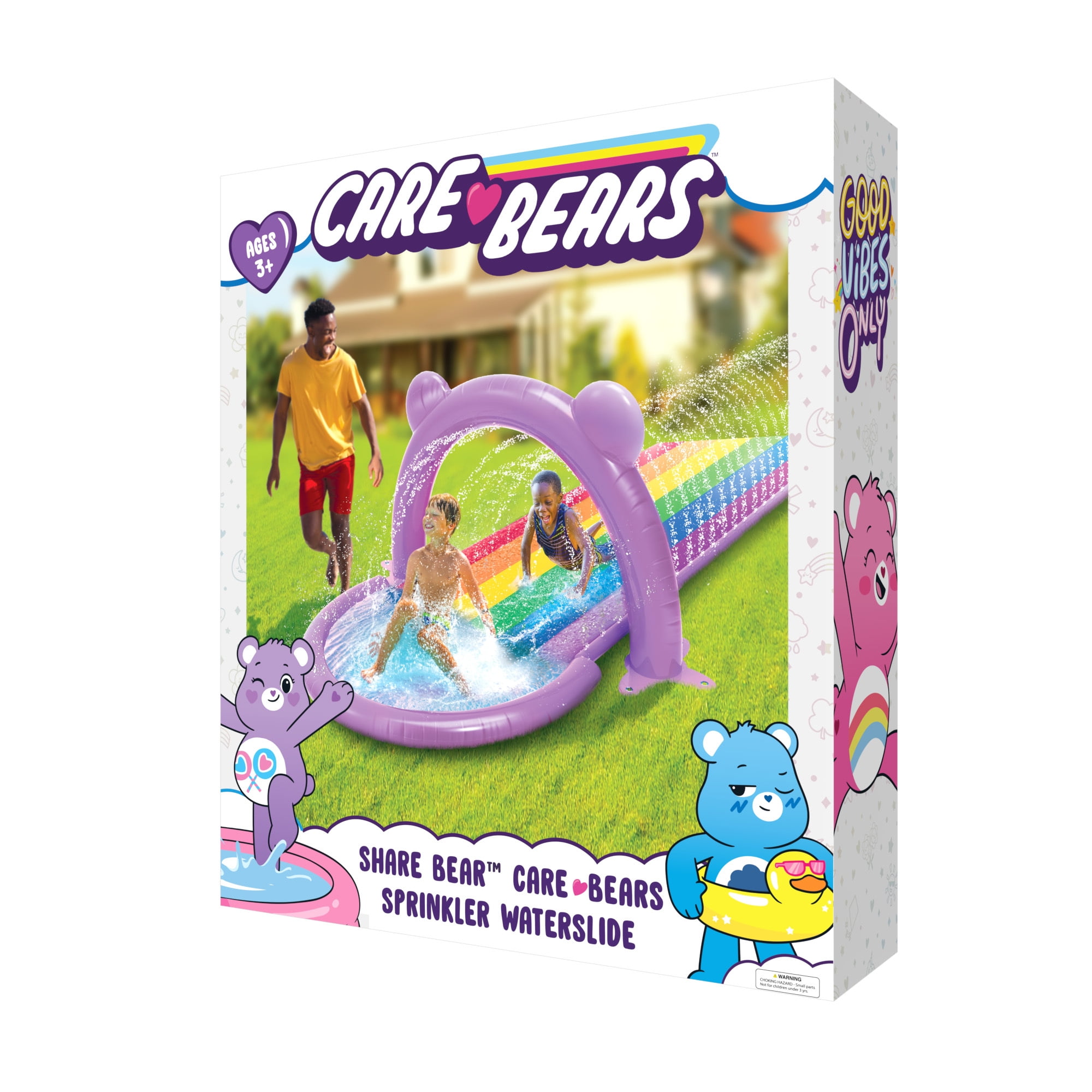 Care Bears Dual Lane Sprinkler Water Slide