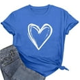 thumbnail image 7 of Ounisa Heart Shirts for Women - Trendy Short Sleeve Womens Graphic T Shirt Cute Love Gifts for Her, 7 of 7