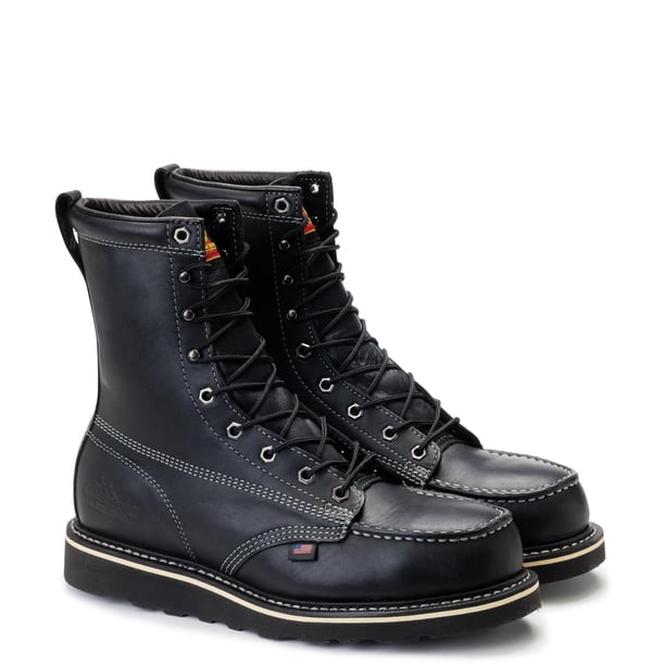 Botas de trabajo Thorogood American Heritage con punta de acero de 8 pulgadas, negras