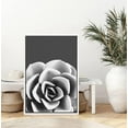 thumbnail image 2 of PixonSign Framed Wall Art Print Set Blooming Succulent Floral Cactus Photography Modern Art Chic Relax/Calm Grey Dark Black and White for Living Room, Bedroom, Office - 16"x24" White, 2 of 5