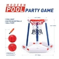 thumbnail image 4 of EagleStone Jouets de Basketball pour Piscine, Panier de Basketball Flottant Comprend un Panier, 2 Ballons de Piscine et une Pompe, Panier de Basketball Gonflable, Jouet de Basketball Aquatique pour Enfants, 4 of 6