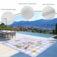 thumbnail image 3 of Easter Bunny Outdoor Rug for Patio/Deck/Porch, Non-Slip Large Area Rug 5 x 7 Ft, Spring Flower Daisy Tulips Purple Plaid Indoor Outdoor Rugs Washable Area Rugs, Reversible Camping Rug Carpet Runner, 3 of 8