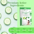 thumbnail image 3 of Mascarilla facial Clear Beauty con pepino y aloe, paquete de 4, 3 of 7