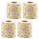 thumbnail image 4 of 4 Rolls Floral Printing Pattern Napkin Paper Novelty Flower Pattern Toilet Tissues Hand Towel Napkins Holiday Handkerchief Paper Roll, 4 of 4