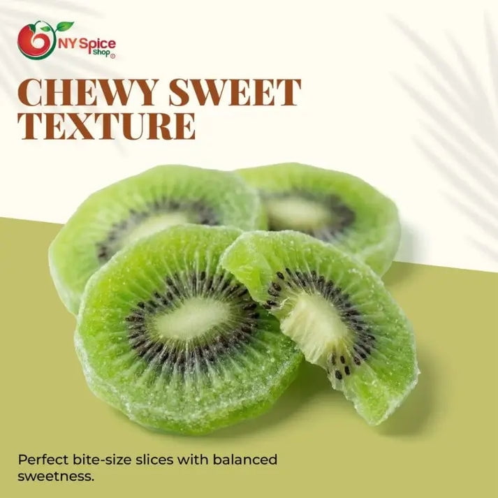 NY SPICE SHOP Dried Kiwi Fruit Slices - 3 Pound - Dried Kiwi Slices - Dried Kiwi Fruit - Sweet & Tart Dried Kiwi Fruits - Sweetened Kiwi Chips - Dehydrated Kiwi Slices