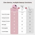 thumbnail image 7 of Professional LED Red Light Gua Sha Massager, 9-Level Adjustable Face and Neck Sculptor for Skin Firming, Jawline Contouring & Serum Absorption, Portable Metal Facial Skincare Tool - Pink, 7 of 7