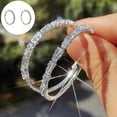 thumbnail image 1 of Zircon Loop Earrings Party Crystal Elegant Earrings Women Fashion Accessories Gift, 1 of 4