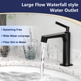 thumbnail image 2 of Modern Single-Hole Single-handle Bathroom Faucet with Drain Assembly, 2 of 9