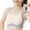 Beige, variant on Big Girls Crop Top Bra Seamless Sports Bra Training White Bra Camisole Style Lightweight Seamless For Kids Vêtements Pour Enfants Size 11-14T