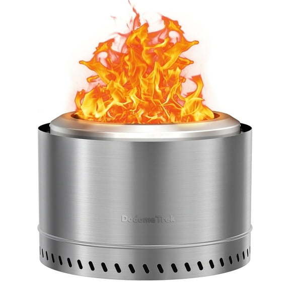 Dodometrek Smokeless Fire Pits, Portable Firepit Outdoor, 27in Stainless Steel