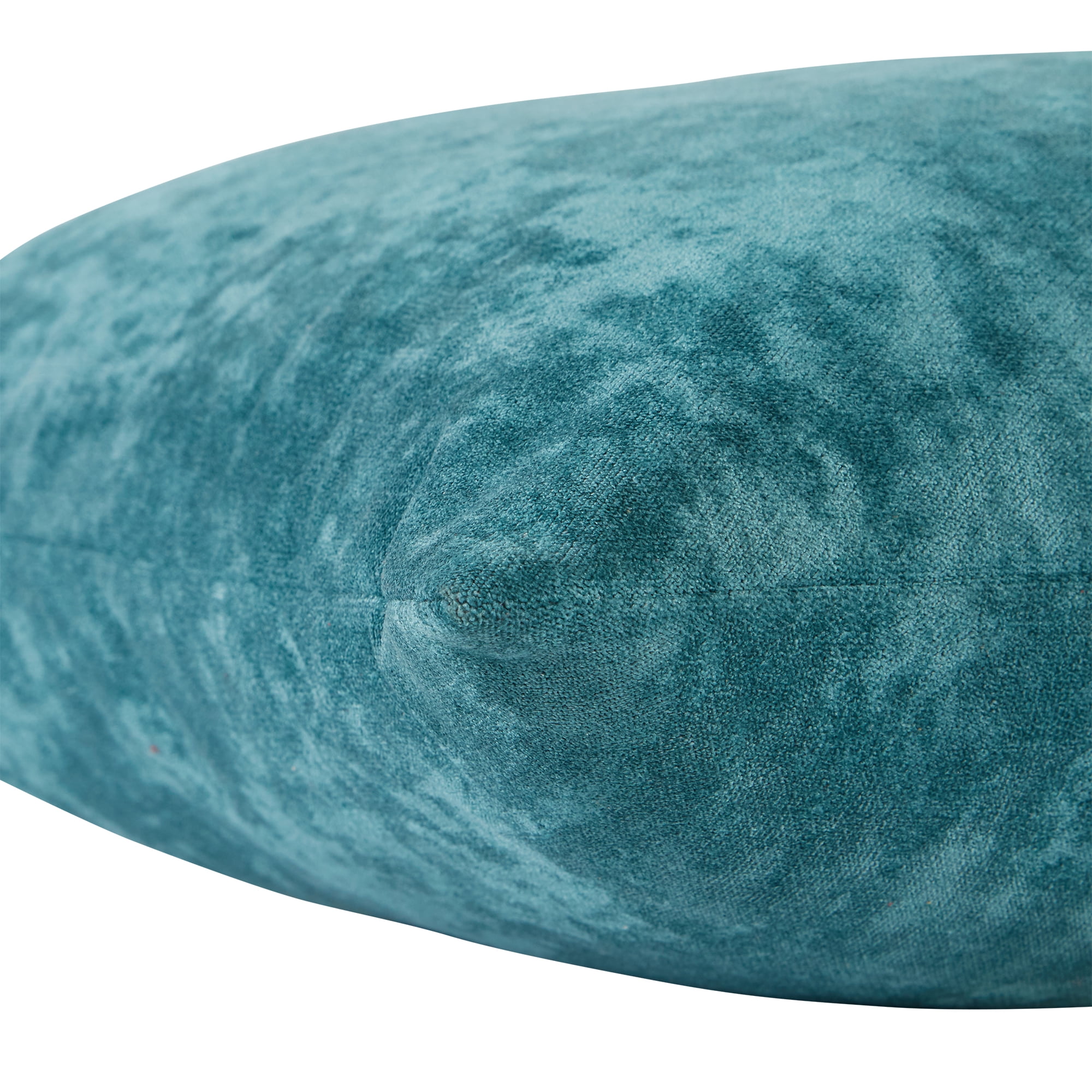 Greendale Home Fashions 24-in Aqua Velvet Throw Pillow Cover