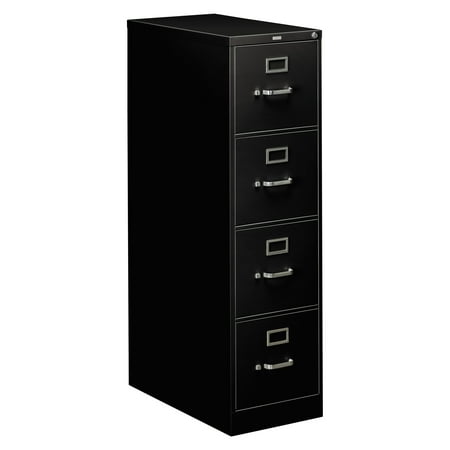HON 4 Drawers Vertical Lockable Filing Cabinet, Black