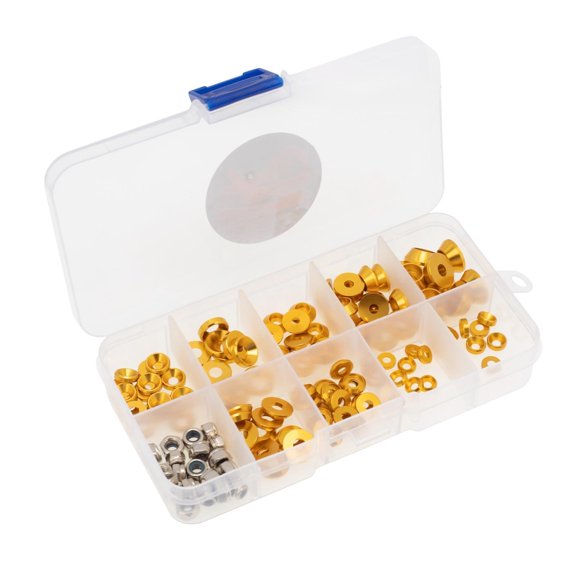 125pcs Durable RC Car Metal Screw Gasket and Nuts Replacement Decoration Parts for 1/10 1/8 RC Car