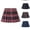 Red, variant on VOUZZA Dresses for Girls Plaid Pleated Skirt Kids Girls Casual Preppy Checkered Flared Skirt Classroom Essentials Daily Bottoms