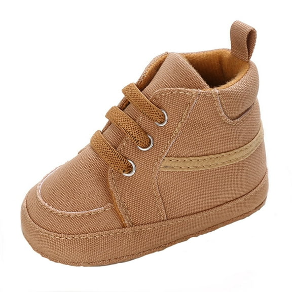 Eashery Baby Girls Boys Shoes Sneakers Soft Anti-Slip Sole for First Walkers Baby Girls Boys Canvas Shoes Toddler Shoes Girl (Brown,5)