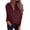 Burgundy, variant on Sweaters for Women Trendy Quarter Zip Pullover Fall Fashion Clothing V Neck Long Sleeve Sweater,Ribbed Knit Loose Tops Dressy Casual,Winter Clothes Vacation,Halloween Christmas Outfits
