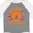 thumbnail image 4 of Inktastic My First Thanksgiving with Cute Turkey Boys or Girls Long Sleeve Baby Bodysuit, 4 of 5