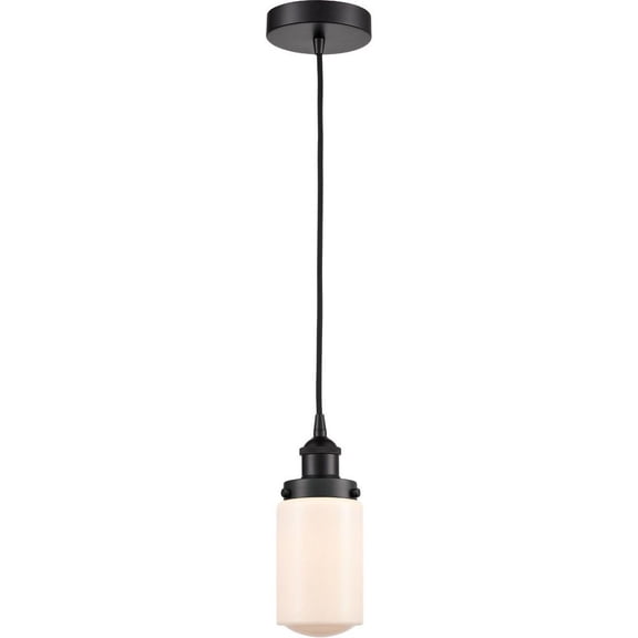 616-1PH-BK-G311 Innovations Lighting Dover - 1 Light Mini Pendant In Traditional Style-10.25 Inches Tall and 4.5 Inches Wide-Matte Black Finish-Matte