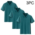 thumbnail image 2 of Tsesme 3 Pack Boys Button Short Sleeve Shirts, Kids Basic Collared Uniform Tops, Breathable Casual Back to School Tops 4T, 2 of 9