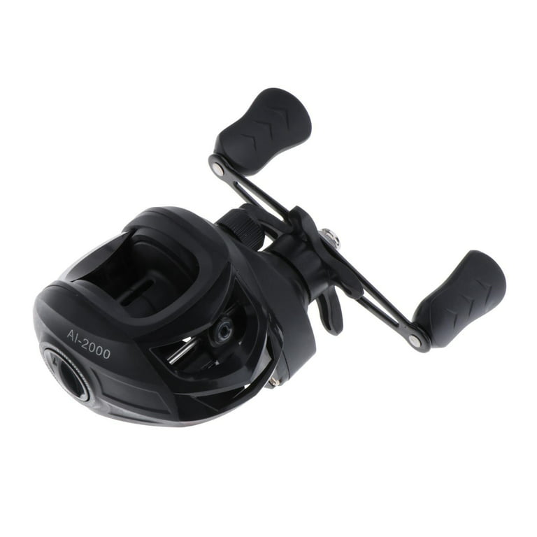 Fishing Reels, Strong Corrosion Resistance Metal Saltwater Baitcasting Reel  with Braking System - Left handed