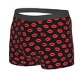 thumbnail image 2 of Balery Sexy Red Lips Kiss Men's Boxer Briefs, Soft and Breathable Cotton Underwear with nylon Waistband-Medium, 2 of 9