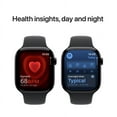 thumbnail image 3 of Apple Watch Series 10 (GPS), Caja de Aluminio Negro Azabache de 42 Mm, Correa Deportiva Negra (Reacondicionado)., 3 of 5