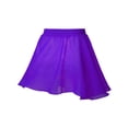 thumbnail image 2 of ZDHoor Girls Chiffon Pull On Ballet Dance Skirt Sheer Wrap Skirt Ballerina Dancewear,Sizes 2-16 Purple-B 7-8, 2 of 5