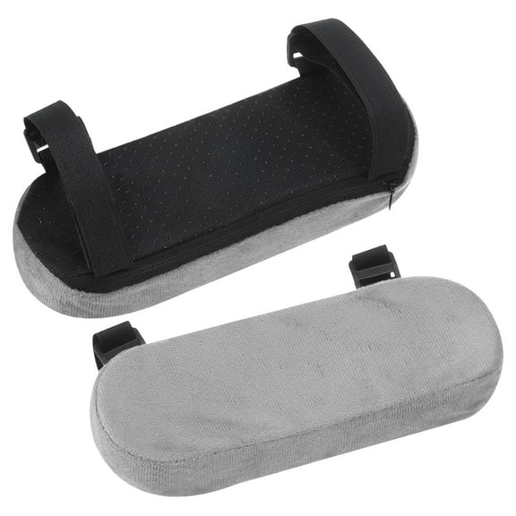 Memory Foam Chair Armrest Pads, 2 Pair Office Chair Arm Covers, Elbow Pillow for Offices Study Rooms Game Rooms (Gray)
