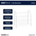 thumbnail image 5 of MONGJI  4-Tier Wire Shoe Rack Organizer, White Finish, Easy to Assemble, Holds 12 Pairs, for Closet, Bedroom with Sturdy Design, 5 of 5