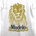thumbnail image 2 of Modelo Lion Art With Logo Crew Neck Short Sleeve Women's White T-shirt-XXL, 2 of 3