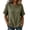 #098-Army Green, variant on Summer Tops for Women 3/4 Sleeve V Neck, Lace Trim Flax Blouses, Loose Fit Casual Solid Color Summer T-shirts for Office Work and Daily Wear