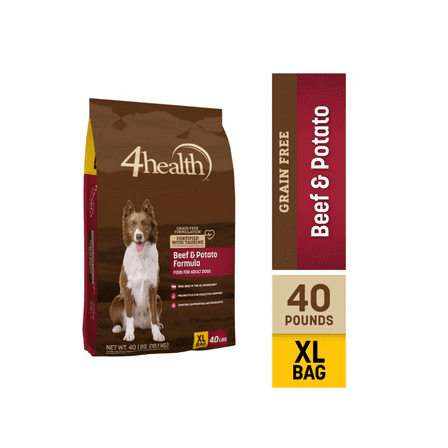 4health Grain Free Adult Beef and Potato Formula Dry Dog Food 40 lb