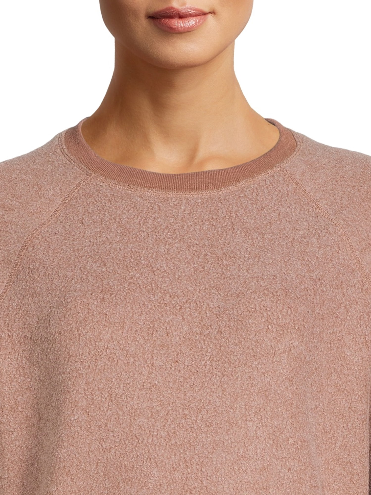 Avia Women's Fleece Pullover Top with Long Sleeves
