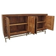 thumbnail image 2 of Goldbust Solid Wood 4 Door Sideboard in Brown, 2 of 7