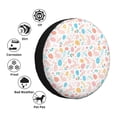 thumbnail image 4 of Wukai Happy Easter Print Spare Tire Cover for RV Trailer,Waterproof PVC Faux Leather Wheel Cover Fit for Truck,Trailer,RV,SUV,Camper and Most Vehicle-17 inch, 4 of 6