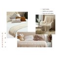 thumbnail image 5 of CREVENT Super Cozy Soft and Warm Chenille Throw Blanket for Sofa Couch Chair Bed, Spring Sumer Fall All Season Use, Gift for Mom Girlfriend (50''X60'' Ivory), 5 of 7