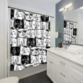 thumbnail image 2 of Funny Cat Shower Curtain for Bathroom Decor Cartoon Cute Kitten Face Animals Polyester Waterproof Bathroom Curtain with 12 Hooks 72"X72" Birthday Gifts for Women Cat Lovers,Washable,Black, 2 of 6