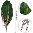 thumbnail image 2 of Hojas de OrquíDeas Phalaenopsis Plantas de Contacto de LáTex de RaíCes Artificiales de Aspecto Real Arreglo de Hojas de Imitación, 12 Piezas, 2 of 6