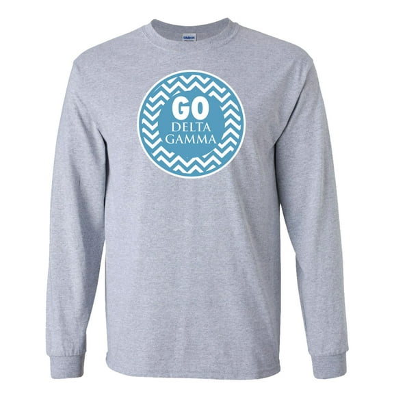 Delta Gamma "Go Delta Gamma" Long Sleeve T-Shirt – Sports Gray