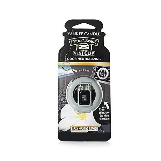Yankee Candles Car Freshener SmartScent Vent Clips, Black Sand Beach