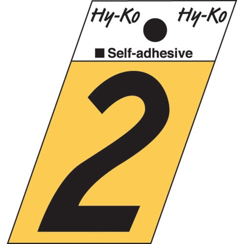 GR-10/7 Address Numbers, "7", Angle-Cut, Black/Gold Aluminum, Adhesive, 1.5-In. - Quantity 10