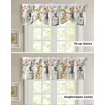 thumbnail image 6 of Tie Up Valance Curtain for Kitchen,Watercolor Yellow Daisy Flower Eucalyptus Leaf Rod Pocket Short Curtains Adjustable Tie-Up Shade Valances,Botanical Window Treatment for Bathroom Living Room, 6 of 8