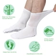 thumbnail image 4 of FREEYOKA Men Diabetic Socks 9-11 Extra Wide Seamless Non Binding Loose Fit Top Socks , 3 Pairs,WHITE, 4 of 6