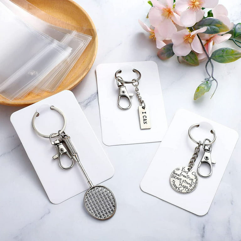Keychain Display Cards With Self Sealing Bags For Cards Jewelry Packaging  Best Gift
