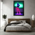 thumbnail image 3 of Stephen Chambers 23x32 Black Modern Wood Framed Wall Art Titled - Neon Venus 5, 3 of 6